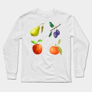 Fresh fruits sticker pack Long Sleeve T-Shirt